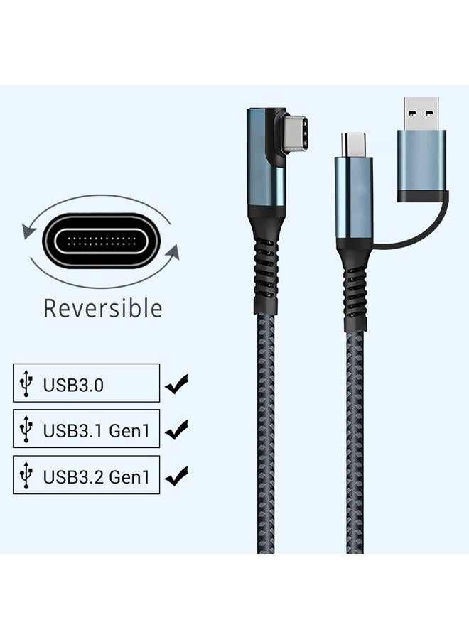 SUMPK VR Link Cable 20FT Compatible for Oculus Quest 2, USB 3.2 Type C to C 5Gbps High Speed Data Transfer & Fast Charging Cord Compatible for Virtual Reality Headset and PC Gaming - Image 3