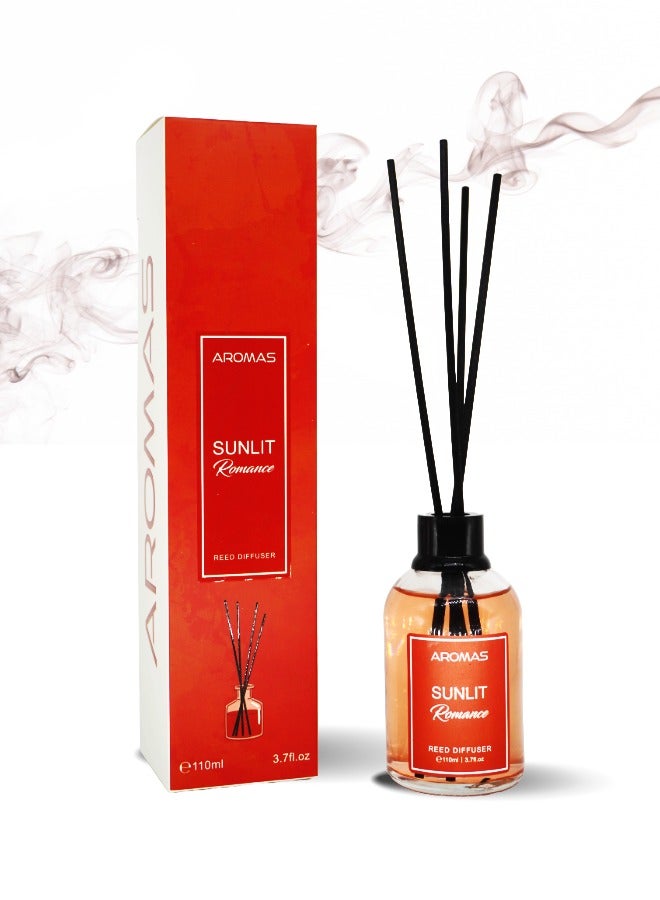 Aromas Sunlit Romance Reed Diffuser, 110 ml, Red