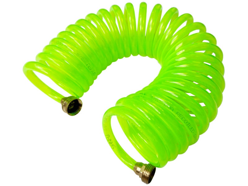 SANFU EVA Recoil Garden Water Hose 38ID x 25ft Premium With 34Inch Brass Fittings Retractable Swivel Female Outdoor Patio Hose MarineBoat Transparent Green25 - Image 2