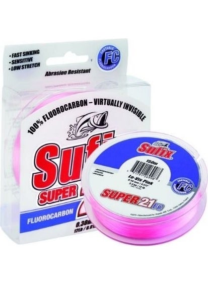 Sufix - Super 21 Fluorocarbon Fishing Line Pink - Image 1