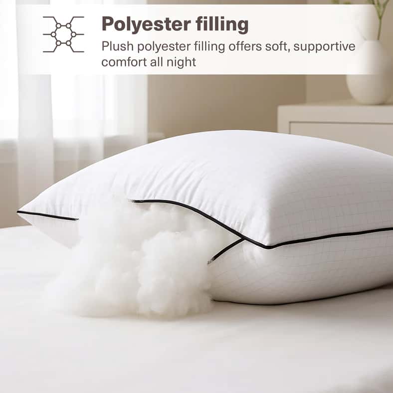 Pan Home وسادة ميلو المضادة للتوتر 50×75 سم - بيضاء - Image 4