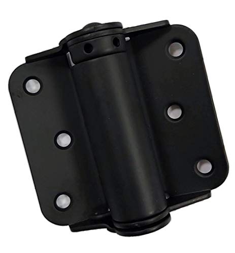 QCAA Heavy Duty Adjustable Spring Hinge, Thicker, 3", Black,Made in Taiwan, 4 Pack - Image 2