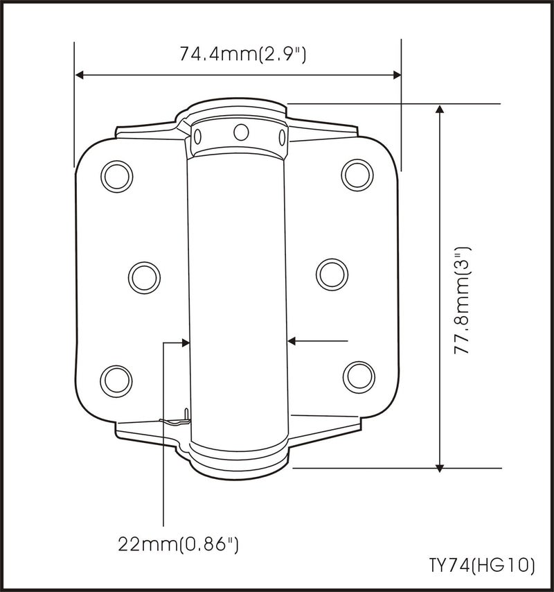 QCAA Heavy Duty Adjustable Spring Hinge, Thicker, 3", Black,Made in Taiwan, 4 Pack - Image 4
