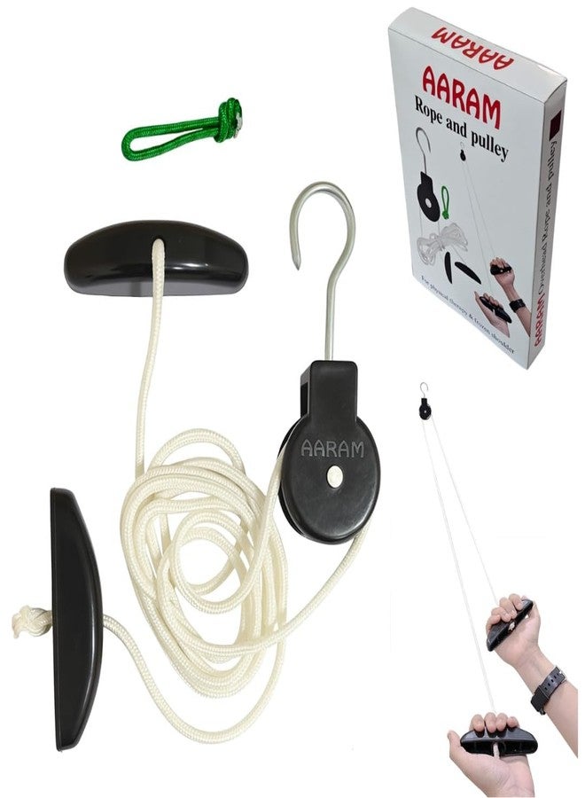 AARAM Overhead Hand Shoulder Pulley Equipment Kit RP-01 W/Rope For Home Gym Exercise & Physical Therapy - Image 2