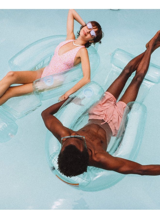 FUNBOY Giant Inflatable Clear Blue Mesh Chair Pool Float Water Hammock Pool Floats For Adults Perfect For A Summer Pool Party - Image 4