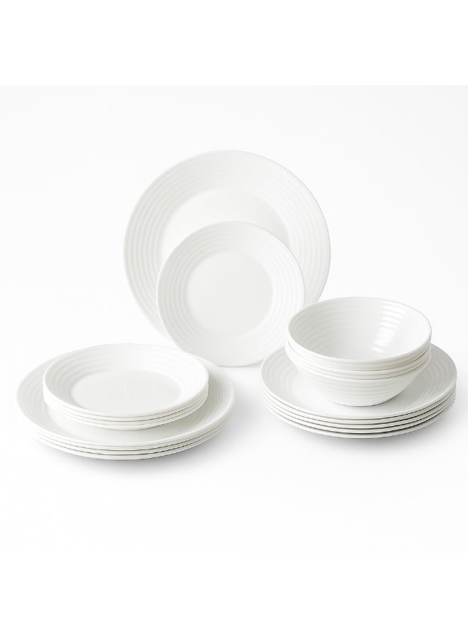 Dania Arcopal White Dinner Set, 24 Pieces, Serves 6 People - Image 2