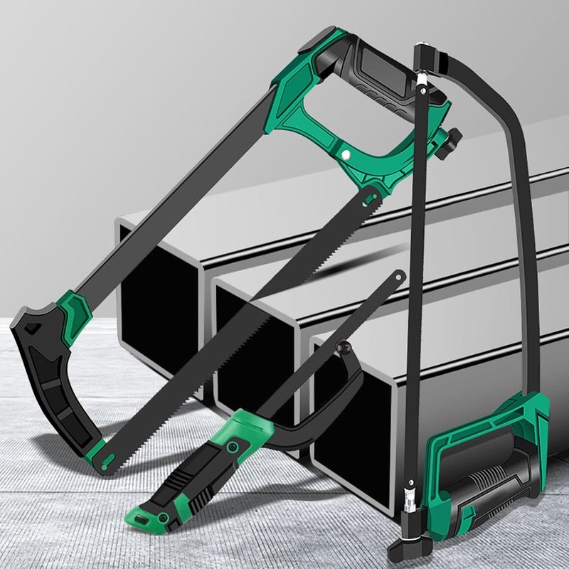 Versatile Hacksaw Frame Cutting Tool Heavy Duty Cutter Comfortable Grip for Projects Multi-Function - Image 2