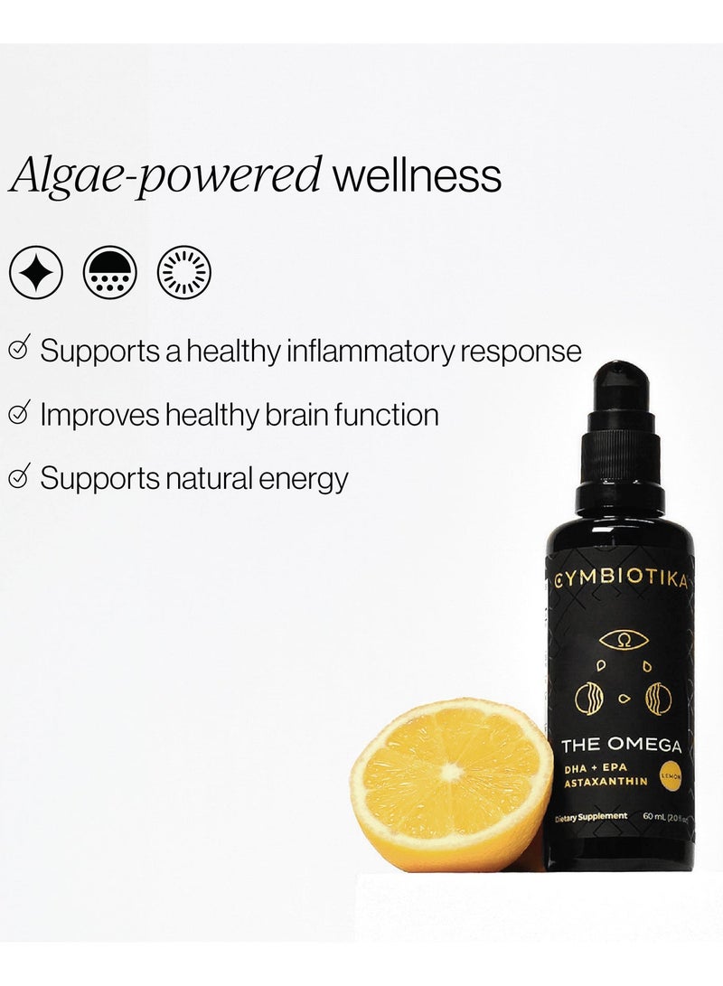 Cymbiotika The Omega - Fish-Free DHA & EPA Supplement - Supports Brain, Eye & Heart Health, Reduces Inflammation - Vegan, Organic Formula with Sea Buckthorn Oil & Icelandic Astaxanthin - 12 Pumps (30-Day Supply) - Image 2