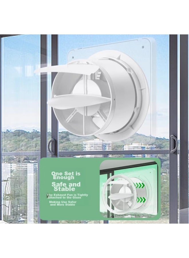 Airmate Apc10-03 Exhaust Fan, Bathroom Kitchen Ventilation Fan, Window Or Wall-mounted Exhaust Fan, Powerful Extractor Fan, 4-inch - Image 3