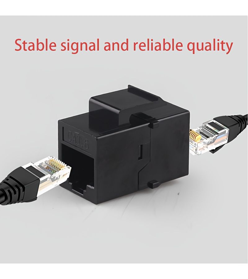 5 حزمة من مقترن RJ45 كيستون Cat6 أنثى إلى أنثى في خط الكمبيوتر مثبط للهب أبيض مناسب لكابلات Cat6 و Cat5E - Image 5