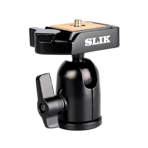 SLIK SBH-100 DQ Compact Ballhead with Quick Release, Supports 2.2 lbs., Black (618-324) - Image 1