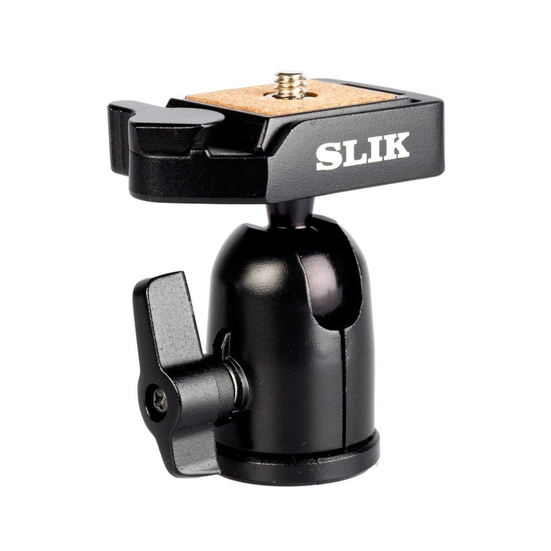 SLIK SBH-100 DQ Compact Ballhead with Quick Release, Supports 2.2 lbs., Black (618-324) - Image 2