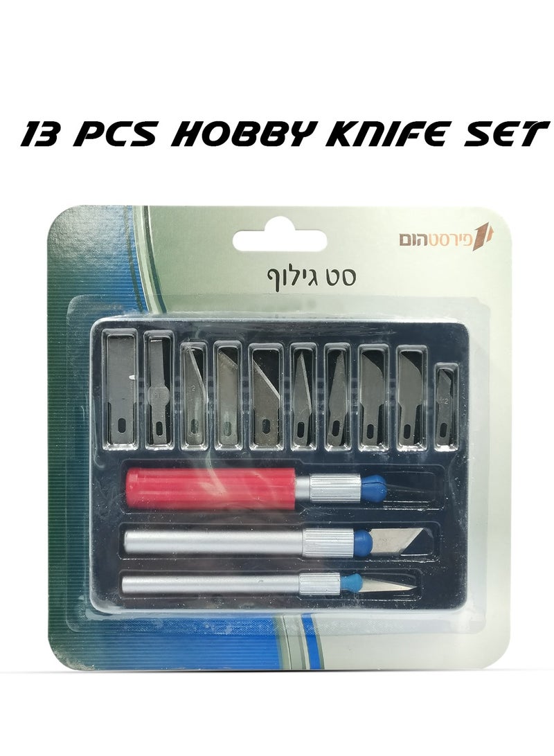 Hobby Professional Hobby Knife Set: 13-Piece Crafts Carving Kit for  DIY  Engraving - Image 2