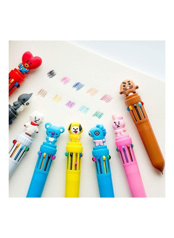 NIBEMINENT 8-Piece Retractable Ballpoint Pen Multicolour - Image 3