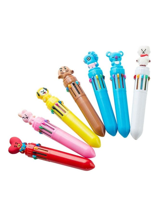 NIBEMINENT 8-Piece Retractable Ballpoint Pen Multicolour - Image 1