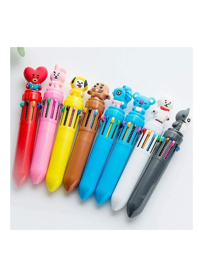 NIBEMINENT 8-Piece Retractable Ballpoint Pen Multicolour - Image 2