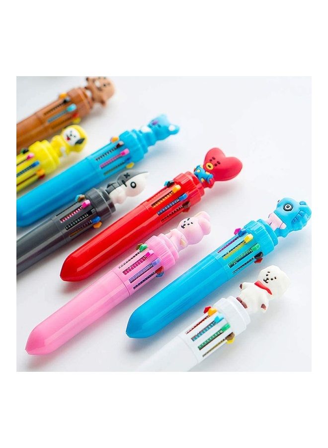 NIBEMINENT 8-Piece Retractable Ballpoint Pen Multicolour - Image 4