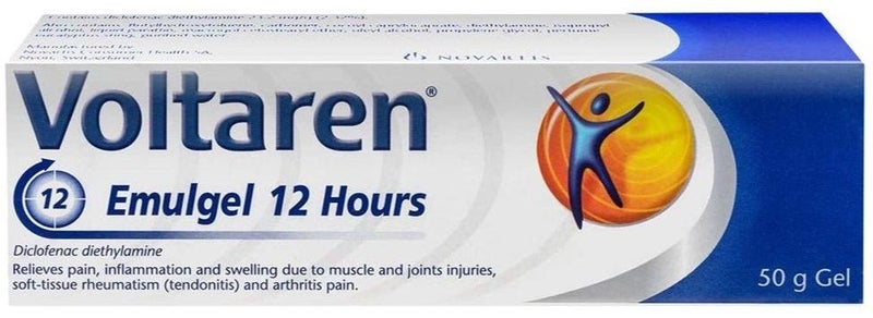 فولتارين إيمولجيل 12 ساعة لتخفيف الألم والالتهاب والتورم لآلام العضلات والمفاصل والظهر 50 جرام