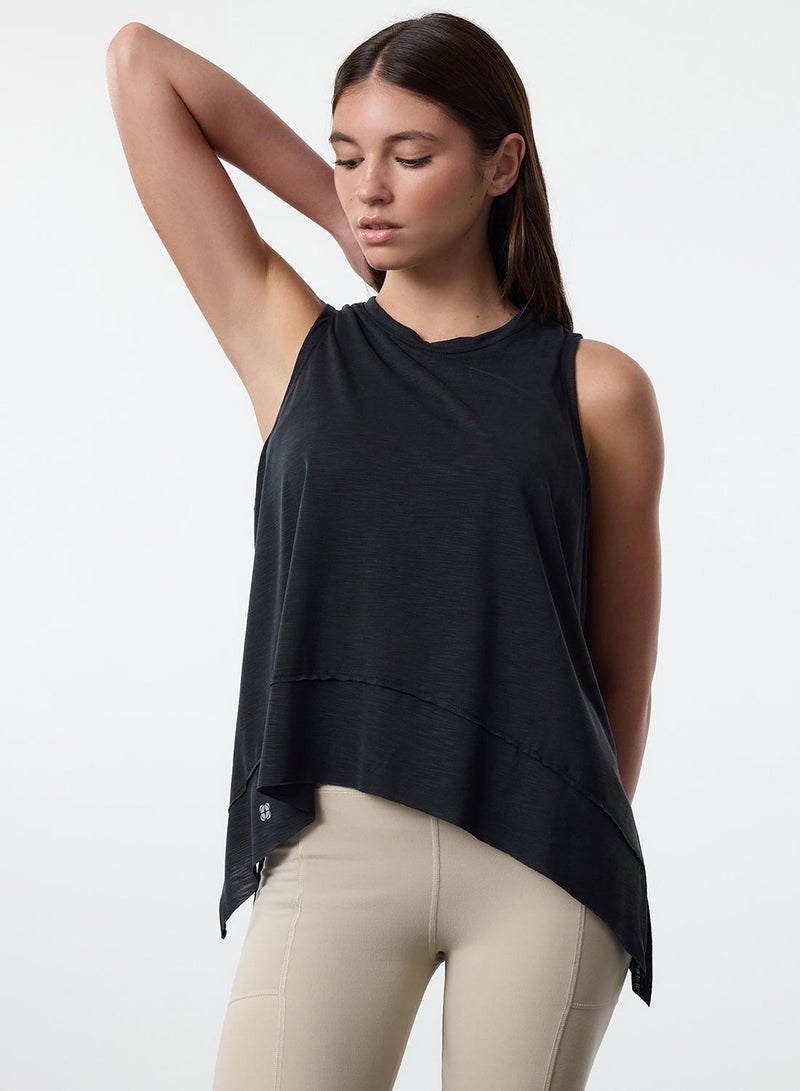 trendyol Reflector Print Black Micro Yoga Sports Top - Image 1