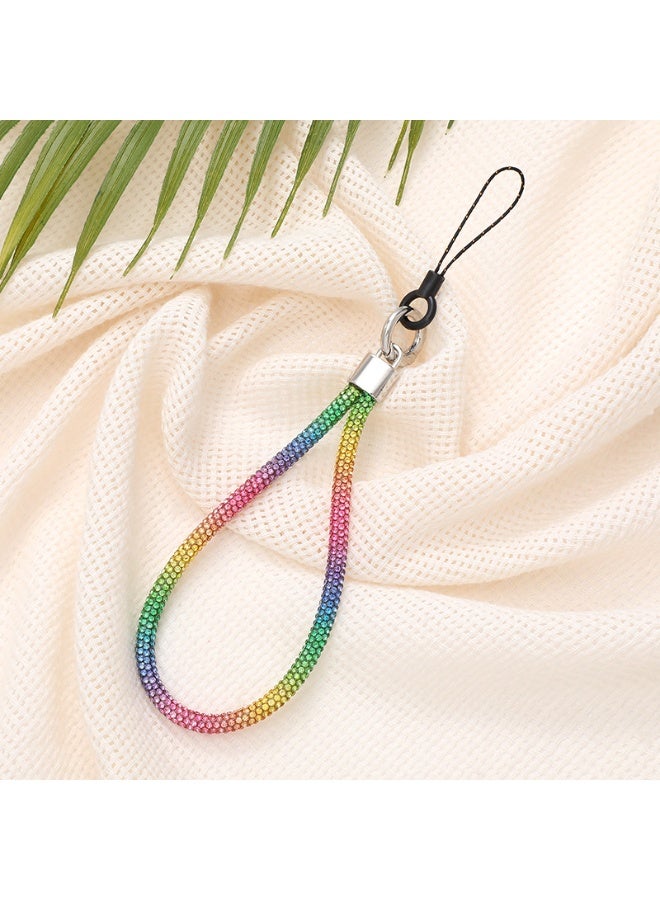 NIBEMINENT Beaded Phone Lanyard, Anti Lost Removable Wrist Strap, Sparkling Rhinestones Bracelet Pendant, Phone Keychain Lanyard,K2641/Seven Colors - Image 1