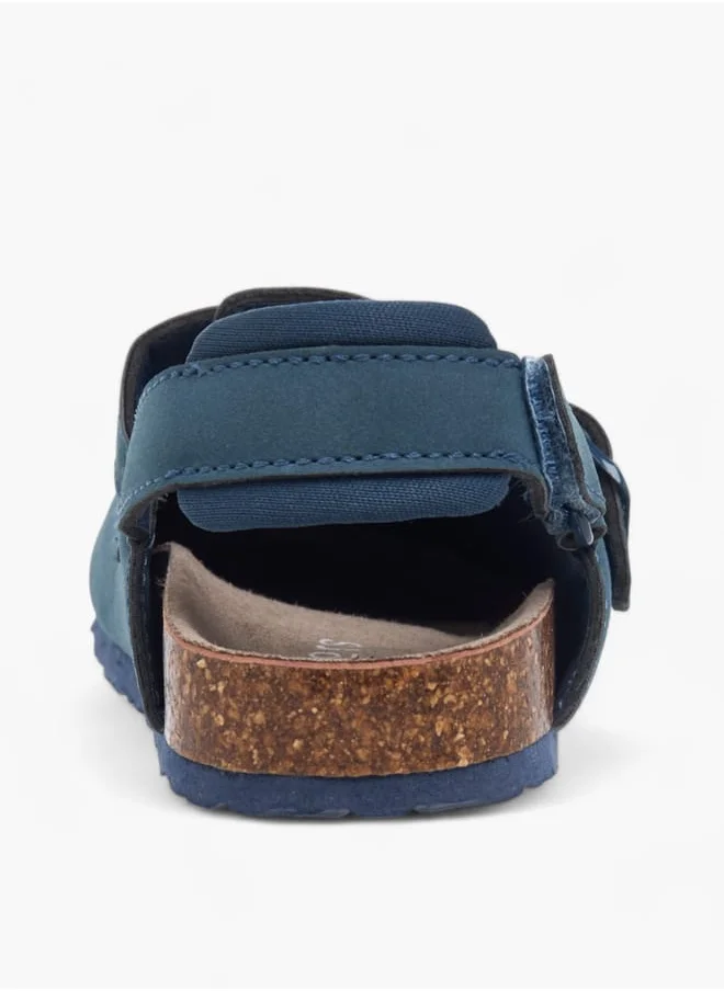 جونيورز Boys Solid Sandals With Hook And Loop Closure