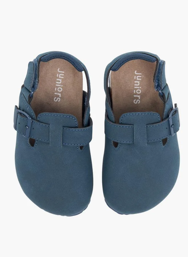 جونيورز Solid Sandals With Hook And Loop Closure