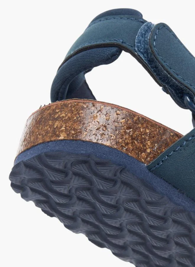 جونيورز Solid Sandals With Hook And Loop Closure