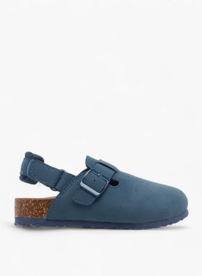 جونيورز Solid Sandals With Hook And Loop Closure