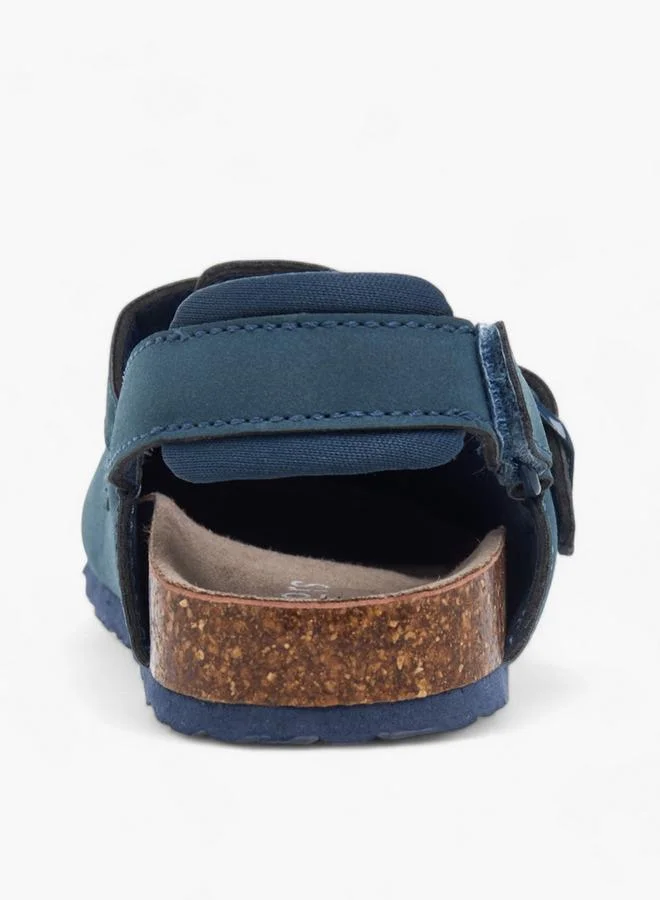 جونيورز Solid Sandals With Hook And Loop Closure