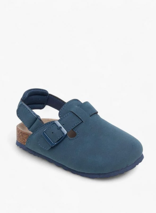 جونيورز Solid Sandals With Hook And Loop Closure