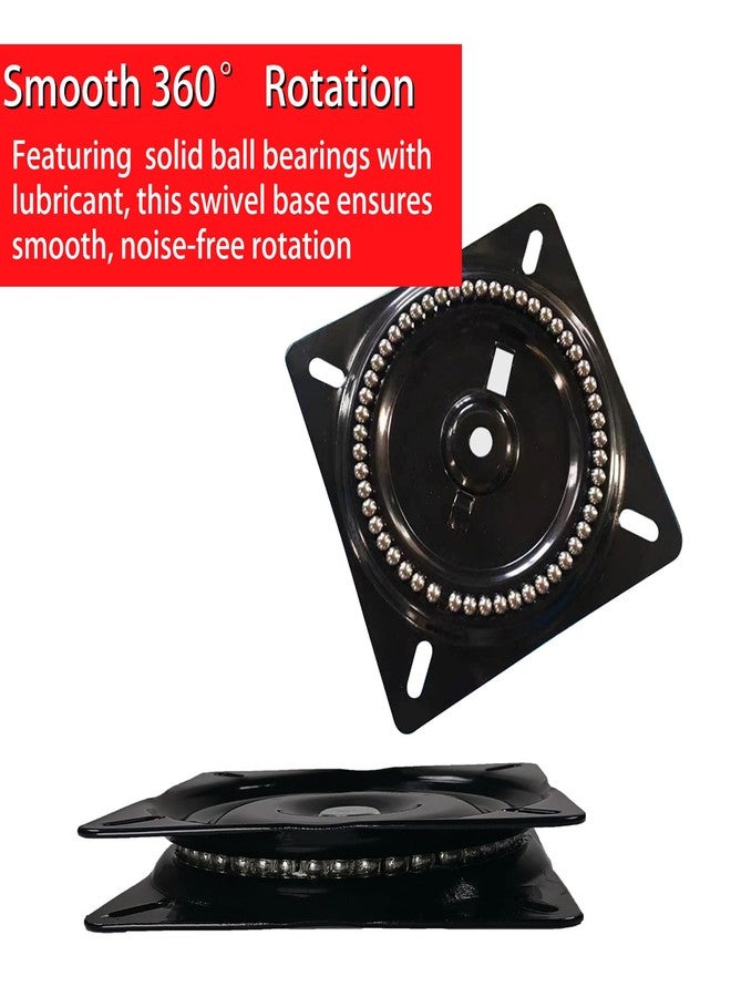 AeKeatDa 12 Inch Bar Stool Swivel Plate Replacement 360 Degree Swivel Square Turntable Base 12 Inch Ball Bearing Swivel for Swivel Chairs, bar Chairs, Rotating Brackets and More - Image 4