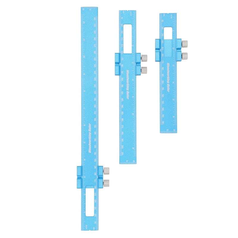 Aluminum Alloy T Type Scribing Ruler Multifunctional Marking Tool for Woodworking DIY Furniture Carpentry - Image 5