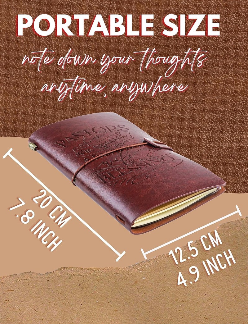 INNObeta Pastors Wife Appreciation Gifts for Women Gifts for First Lady Leather Journal Notebook Embossed Travel Diary Lined Planner 7x5 Inches - Image 4