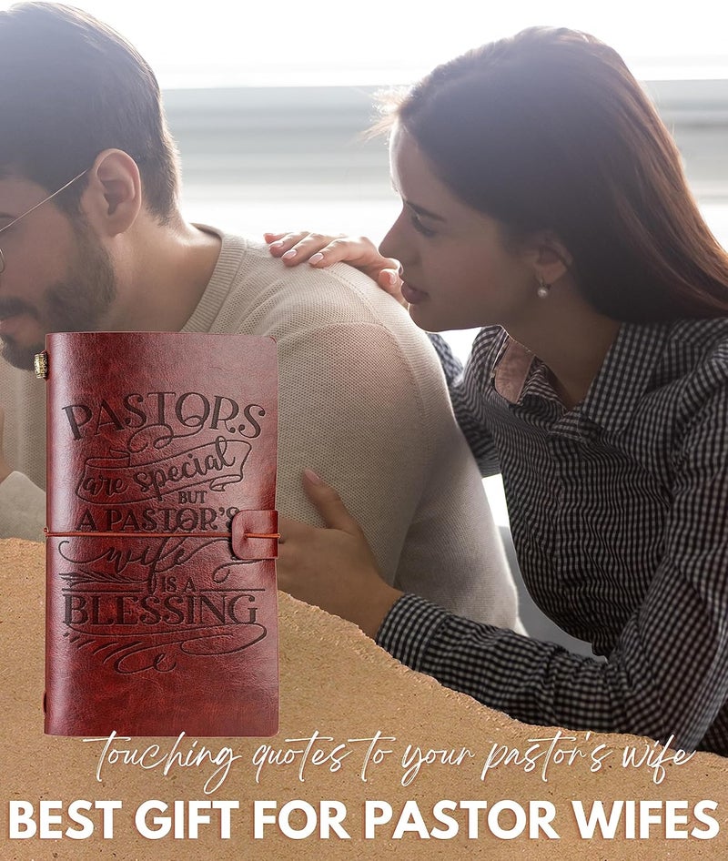 INNObeta Pastors Wife Appreciation Gifts for Women Gifts for First Lady Leather Journal Notebook Embossed Travel Diary Lined Planner 7x5 Inches - Image 2