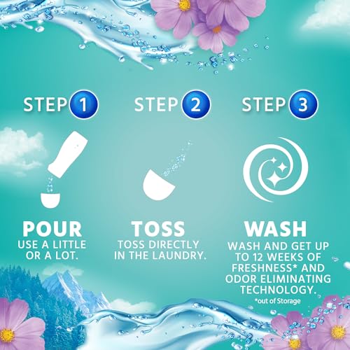 Purex Crystals In-Wash Scent Booster, Fresh Mountain Breeze, 21 oz (Pack of 4), Long-Lasting Freshness & Odor Elimination Technology - Image 5