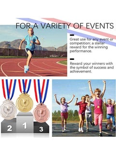 Generic Award Metal Kids Winner Medals for Kids, Gold Silver and Bronze Medals with Trophy Pattern 1st 2nd 3rd Prizes for Sports Award, Competitions, Party Favors and Decorations(3Pcs)  - Image 3