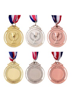 Generic Award Metal Kids Winner Medals for Kids, Gold Silver and Bronze Medals with Trophy Pattern 1st 2nd 3rd Prizes for Sports Award, Competitions, Party Favors and Decorations(3Pcs)  - Image 1
