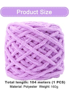 MileMelo 2-Piece Knitting Wool Yarn,Knitting Yarn Coarse Yarn for Crochet, Soft Chunky Yarn for Projects Making Plush Balls Handmade Bags Sweaters Shoes Hats Blankets Scarves Purple  - Image 2
