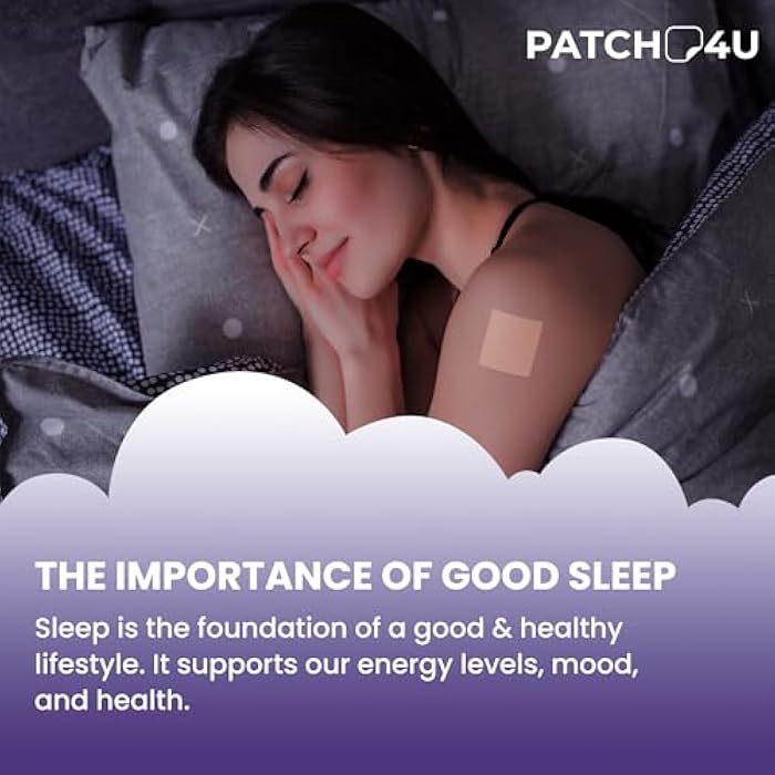 PATCH4U Sleep Patches for Adults Extra Strength | Easy-to-Apply Sleep Patch with Melatonin & Valerian | Relax & Wake Up Refreshed | Long-Lasting Night Comfort for Men & Women | 42 Patches - Image 2