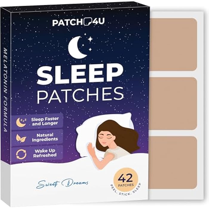 PATCH4U Sleep Patches for Adults Extra Strength | Easy-to-Apply Sleep Patch with Melatonin & Valerian | Relax & Wake Up Refreshed | Long-Lasting Night Comfort for Men & Women | 42 Patches - Image 1