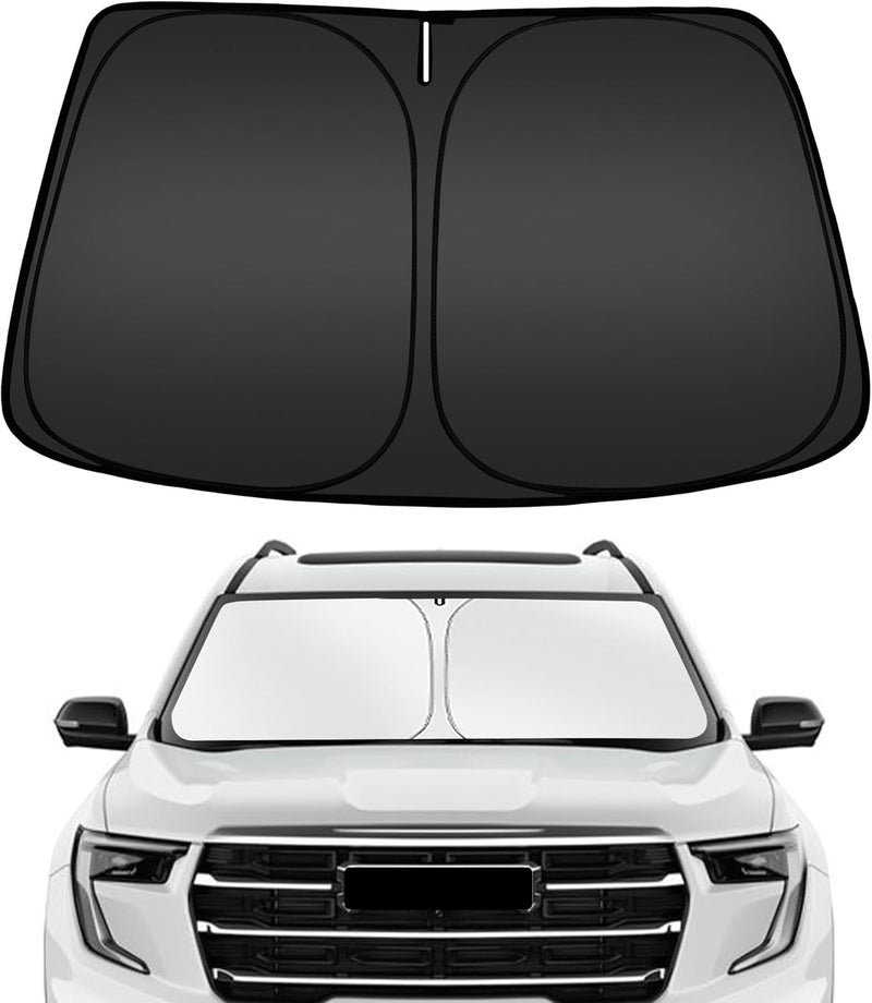 ARISMOTOR واقي شمسي للزجاج الأمامي من لسيارة GMC Acadia 2024-2025، واقي شمسي أمامي قابل للطي ومصمم خصيصًا، حاجب شمس واقٍ، يحجب الأشعة فوق البنفسجية ويحافظ على برودة سيارتك - Image 1