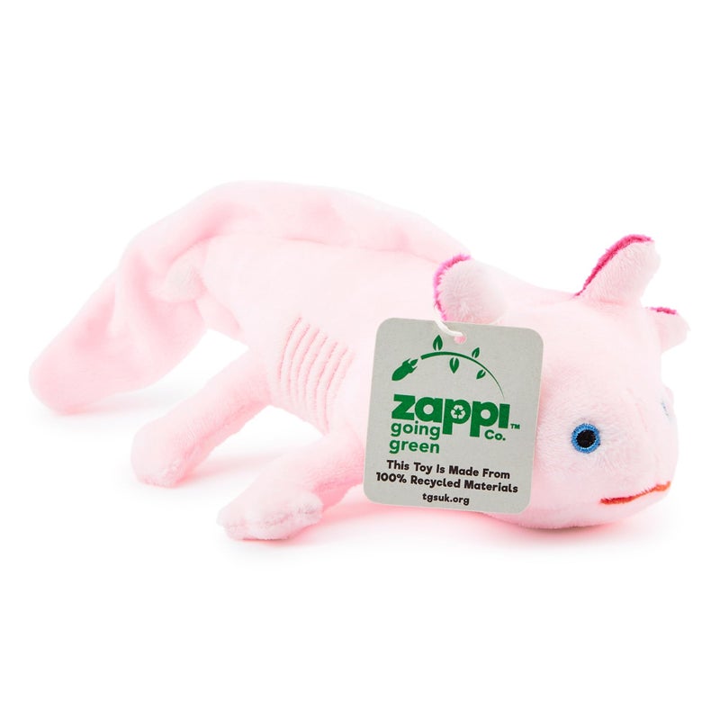 Zappi Co 100% Recycled Plush Toy, Axolotl (22 cm Length) Soft, Cuddly, Environmentally Friendly Animal Collection for Newborn Child First Child - Image 1