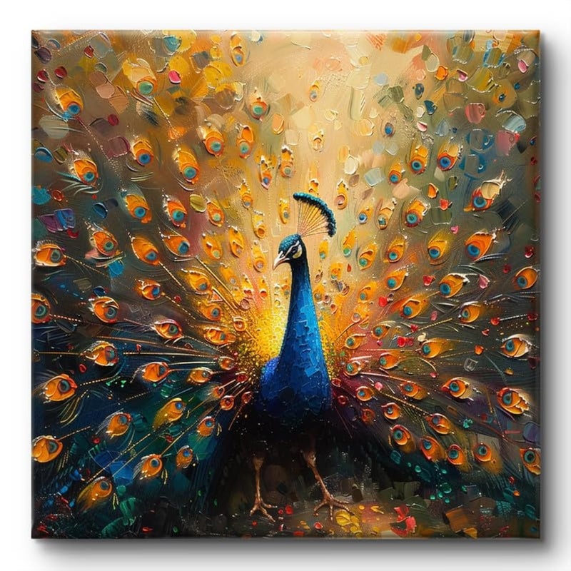 SAF SAF Wooden Framed Peacock Canvas Wall decor Painting for Home and office || Home décor Painting,Living Room, Bedroom,Office Room Decor - Painting for Wall DecorationCV-38112  - Image 1