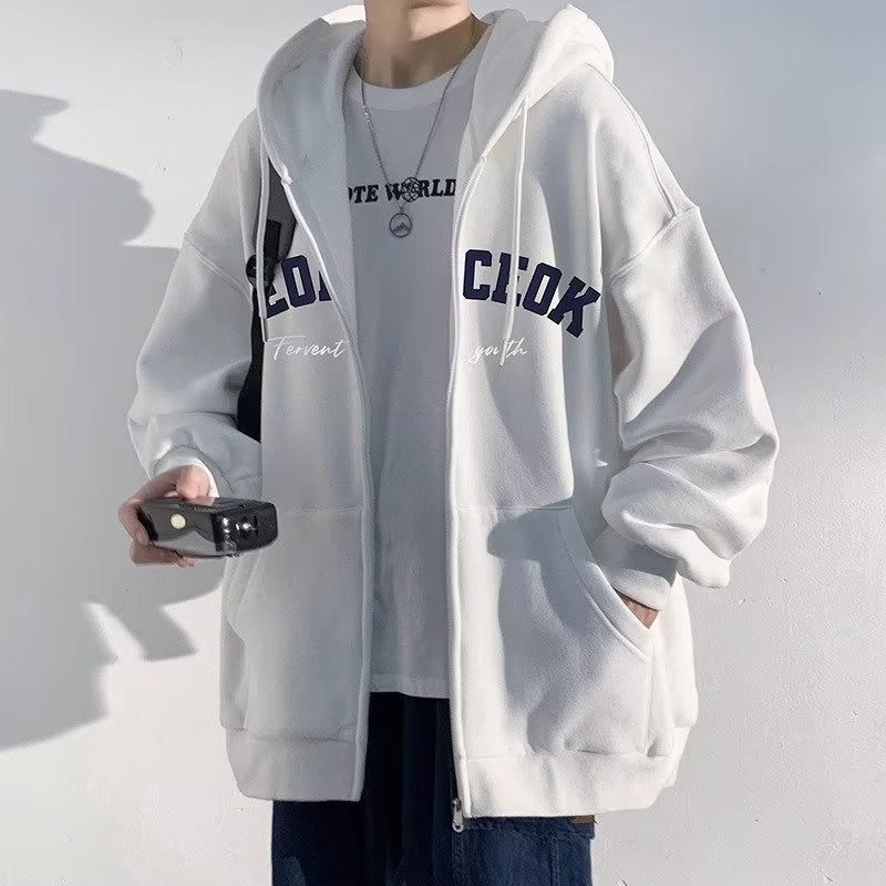American Hooded Cardigan Sweatshirt For Boys And Men Spring And Autum Sports Trendy Brand Jacket Tops Jacket - Image 2
