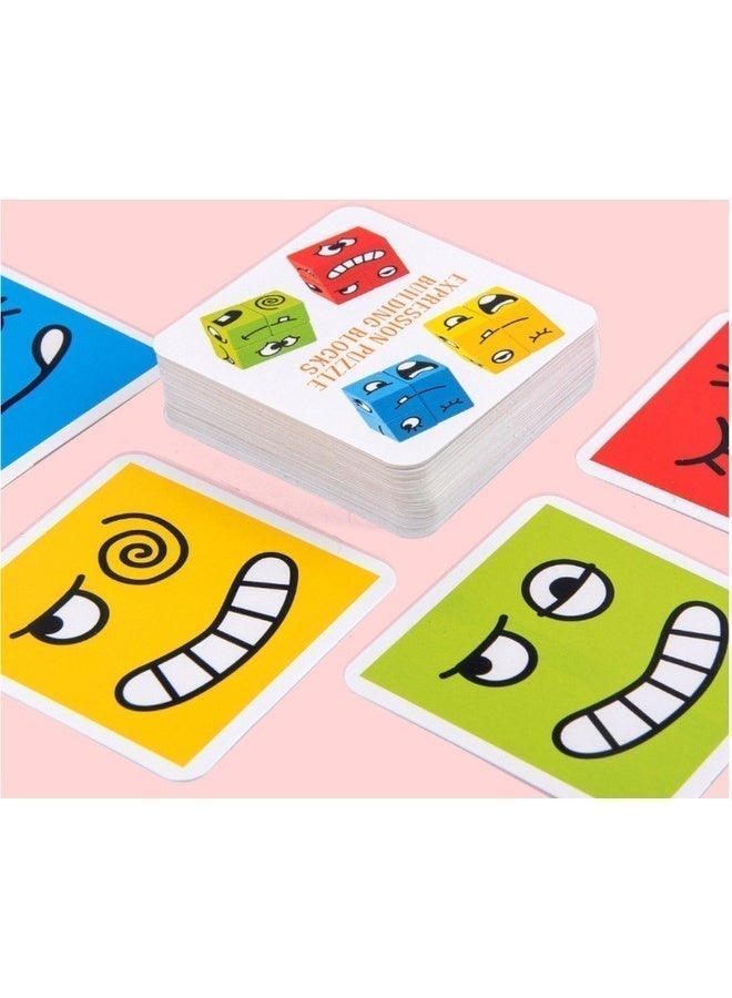 Wooden Expression Puzzle Building Blocks Educational Game for Kids - Image 5
