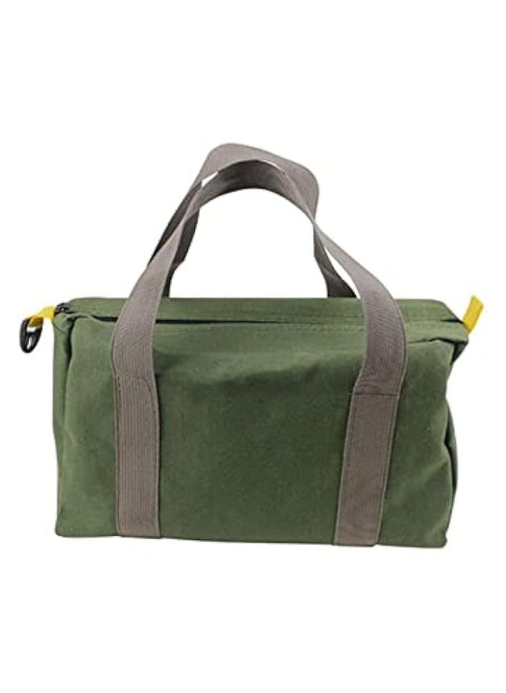 erorex Canvas Wide Mouth Handbag, Portable Zippered Tool Bag, Large Capacity Tool Tote Storage Pouch for Electricians, Portable Tool Organizer, Men's Tool Bag (14 in)  - Image 1