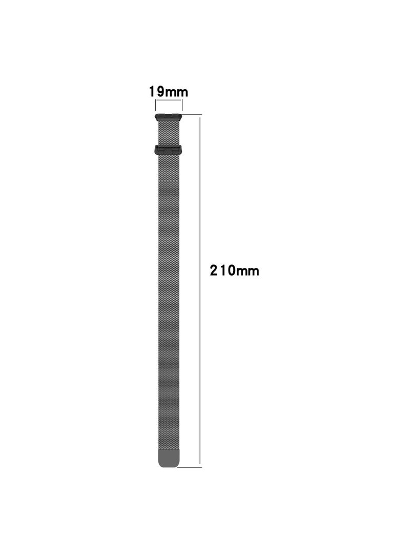 Straps Compatible with Huawei Band 10,Band 9,Band 8 Stainless Steel Band for Men,Women,Black - Image 3