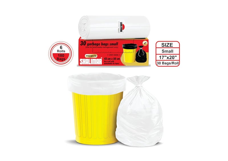 shalimar Shalimar Premium Lavender Fragrance Scented Garbage Bags Small Size 17x19 Inches180 Bags Pack of 6 Rolls with 30 Bags Each for Dustbin BagTrash Bag White Perforated Box for Easy Dispensing  - Image 4