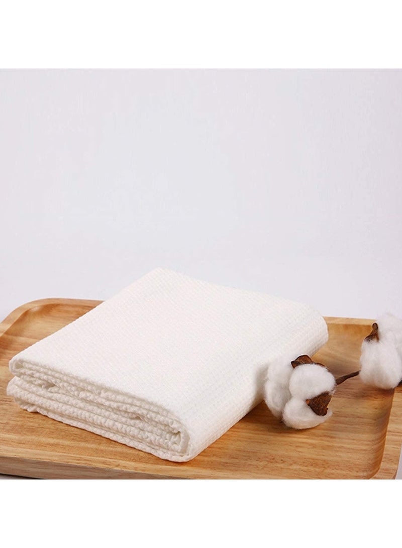 SYOSI 6 Pack Disposable Bath Towels, White Soft Bath Bath Wipes, Portable and Breathable Thick Bath Cloths, for Travel Hotel Business Trip, Shower Bath Big Towels Body Towel for Hiking (55" x 28") - Image 3