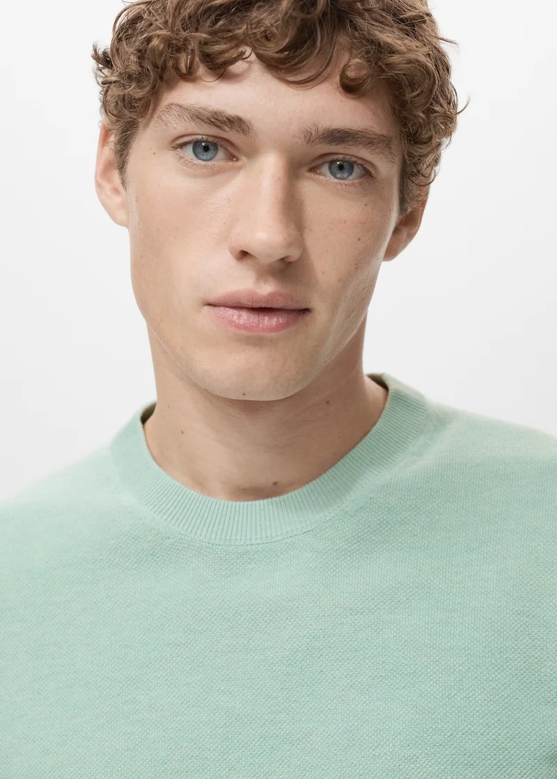 Mango Man Cotton fine-knit t-shirt